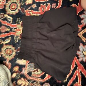 High waisted black exercise shorts